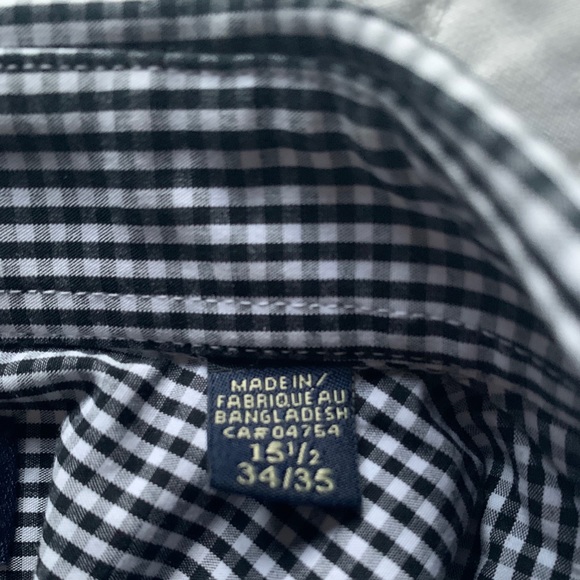 Checkered navy blue and white polo shirt - Picture 5 of 5